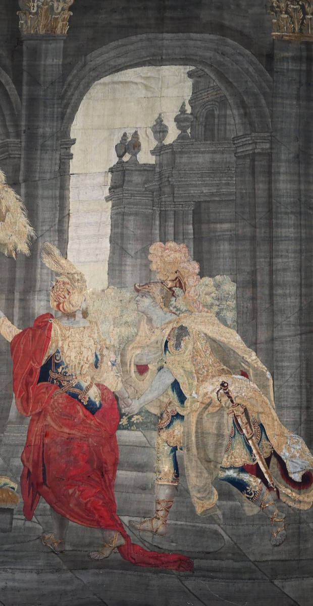 Tapestry From The Brussels Manufactory, 17th Century, 162w X 340hcm - N 1506