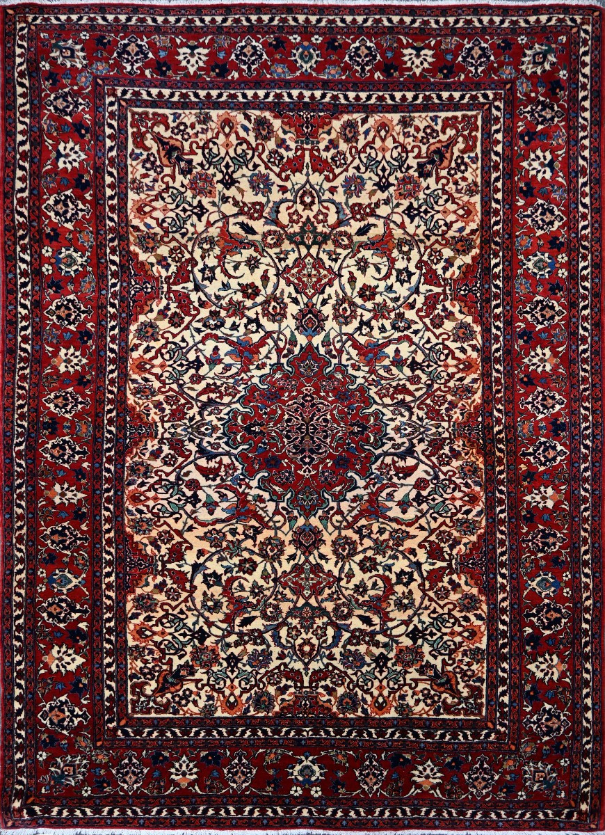 Tapis persan extrêmement fin, Isfahan (Iran), époque du Shah - Circa 1920 - 235x156 - N° 1602 