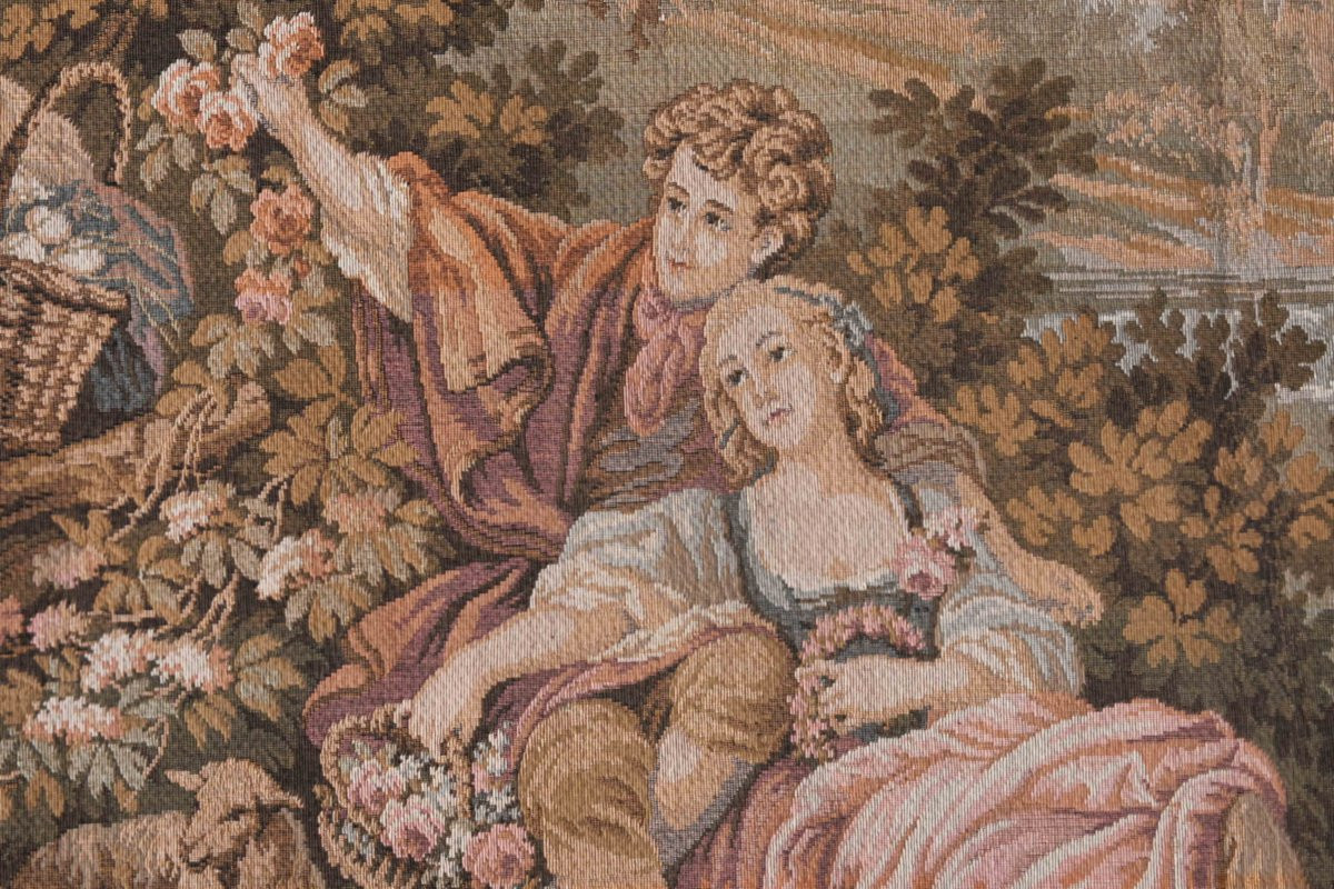 Tapestry From The Jacquard Manufactory, Paris, Circa 1920 - Country Scene - 2.15m X 1.24m - No. 1611-photo-2
