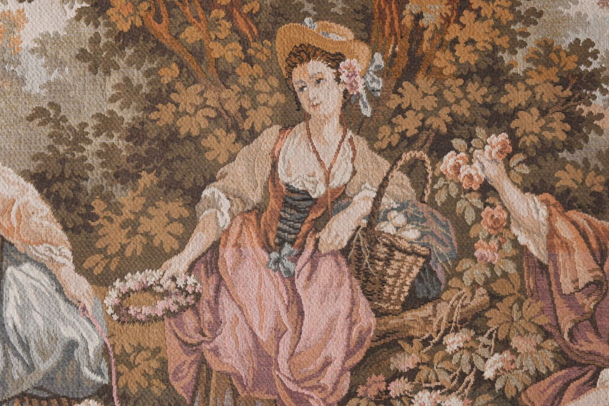 Tapestry From The Jacquard Manufactory, Paris, Circa 1920 - Country Scene - 2.15m X 1.24m - No. 1611-photo-3