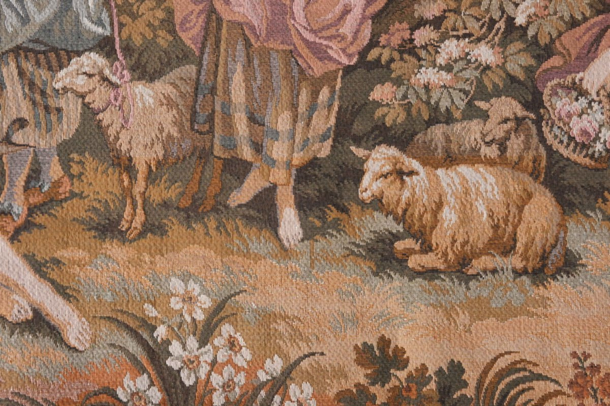 Tapestry From The Jacquard Manufactory, Paris, Circa 1920 - Country Scene - 2.15m X 1.24m - No. 1611-photo-6