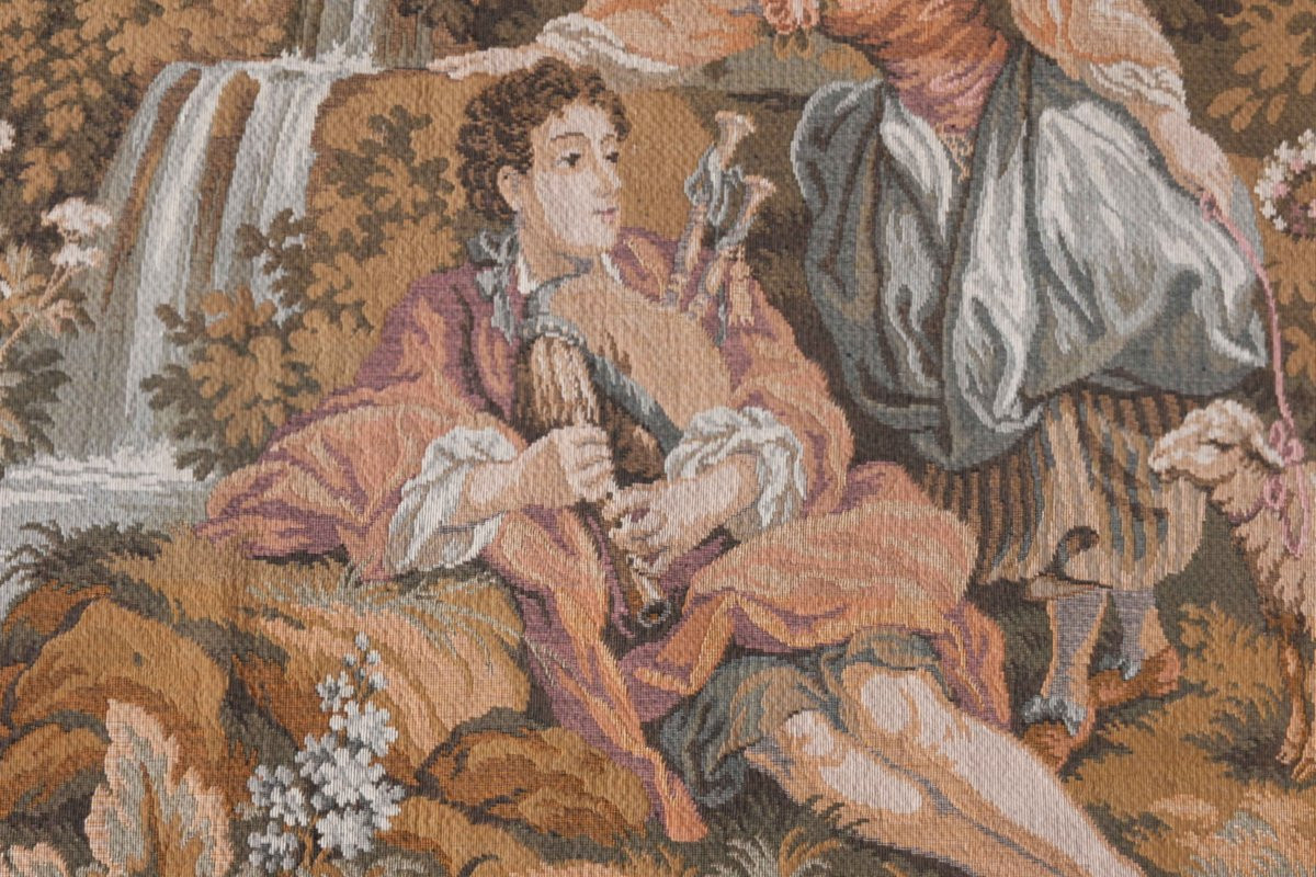 Tapestry From The Jacquard Manufactory, Paris, Circa 1920 - Country Scene - 2.15m X 1.24m - No. 1611-photo-7