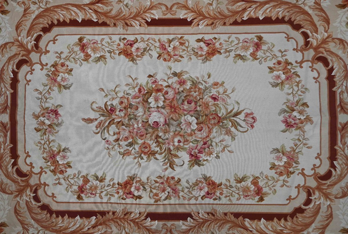 Tapis XIXe siècle - Style Napoléon III, Manufacture d’Aubusson - 3m90x2m75 - N° 1603-photo-2