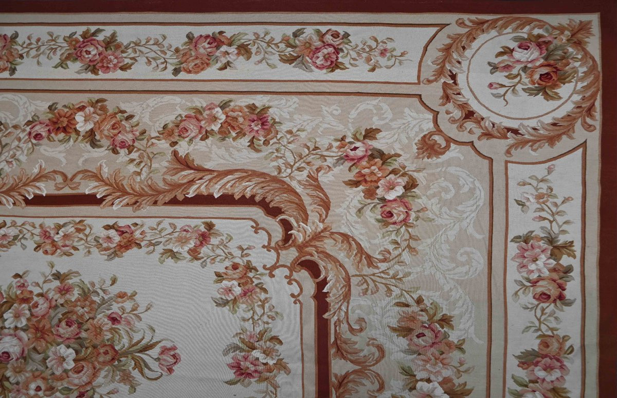 Tapis XIXe siècle - Style Napoléon III, Manufacture d’Aubusson - 3m90x2m75 - N° 1603-photo-1