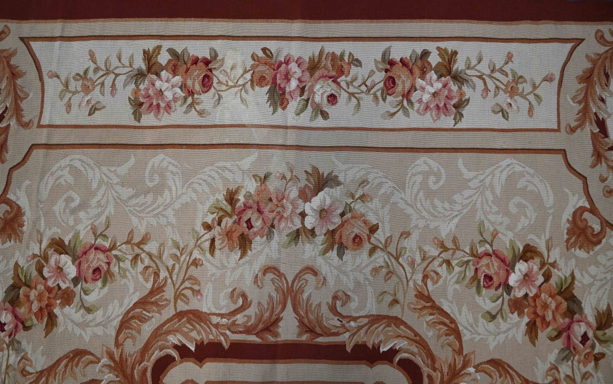 Tapis XIXe siècle - Style Napoléon III, Manufacture d’Aubusson - 3m90x2m75 - N° 1603-photo-6