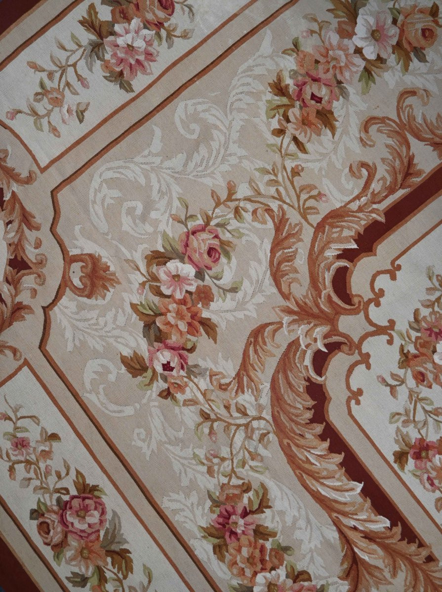 Tapis XIXe siècle - Style Napoléon III, Manufacture d’Aubusson - 3m90x2m75 - N° 1603-photo-7