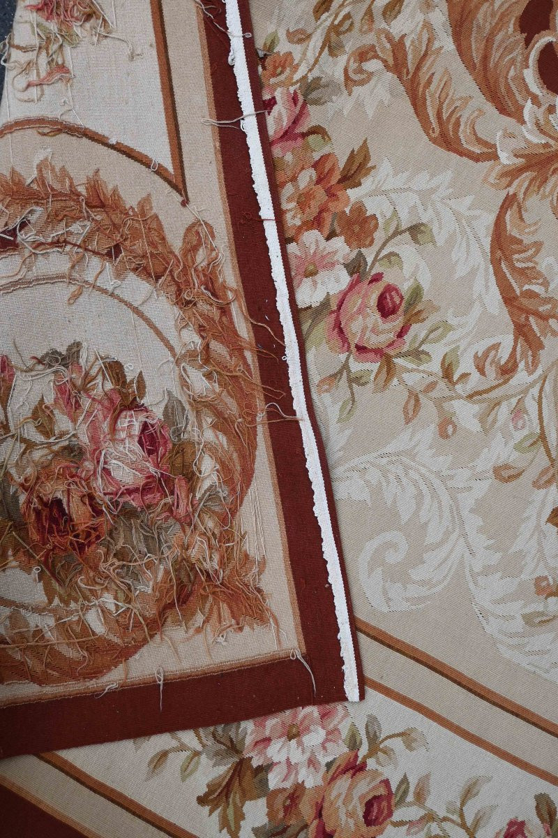 Tapis XIXe siècle - Style Napoléon III, Manufacture d’Aubusson - 3m90x2m75 - N° 1603-photo-8