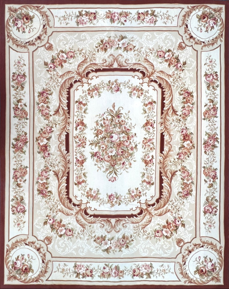 Tapis XIXe siècle - Style Napoléon III, Manufacture d’Aubusson - 3m90x2m75 - N° 1603