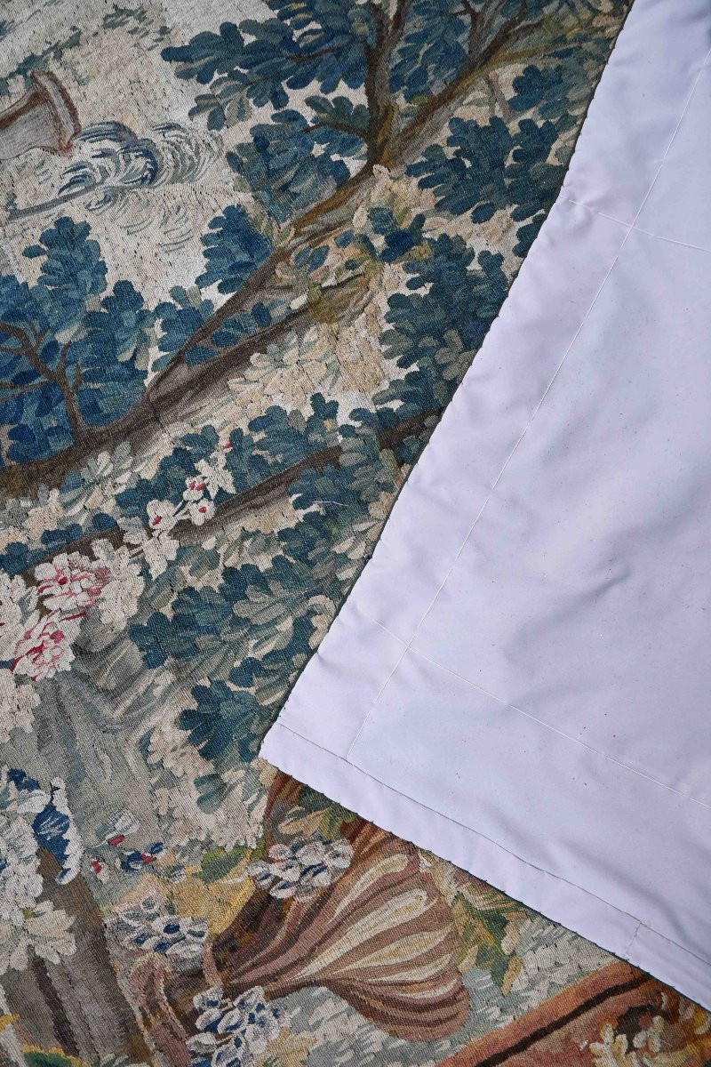 Tapisserie Verdure de la Manufacture d'Aubusson XVIIIe siecle - 348Lx216H cm - N° 1597-photo-6