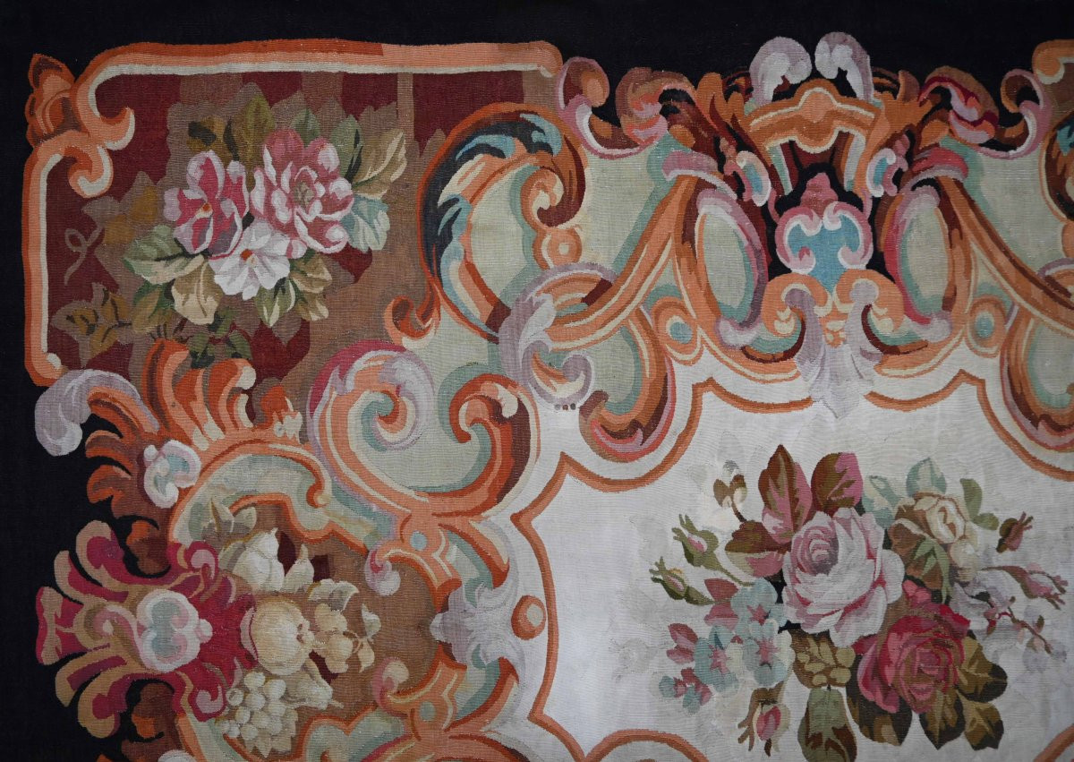 Aubusson Manufacture Carpet - Napoleon III, 19th Century - 305x225 - No. 1612-photo-3