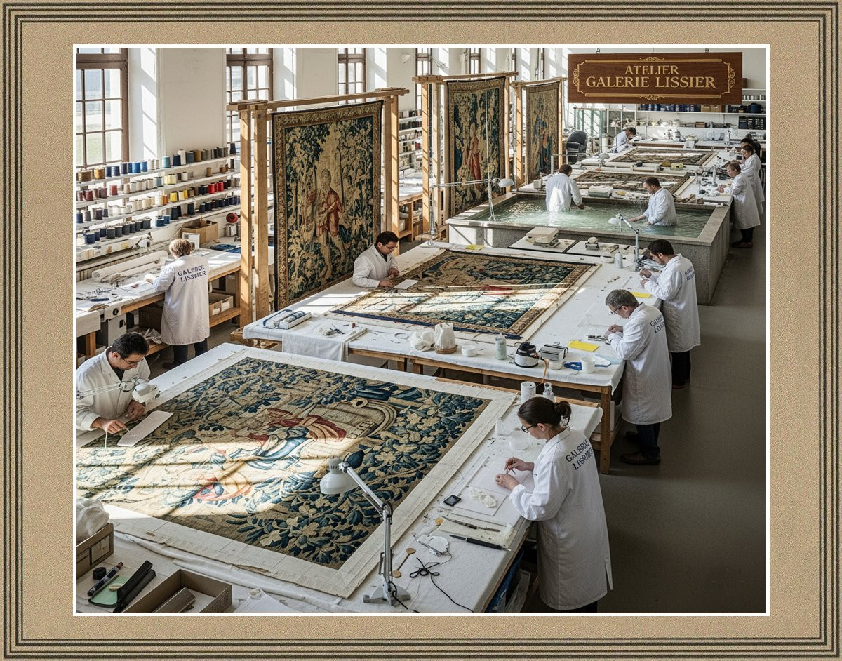 Aubusson Manufacture Carpet - Napoleon III, 19th Century - 305x225 - No. 1612-photo-6