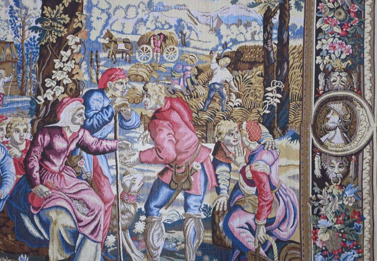 Tapisserie Jacquard – "Le Mois de Juin : Les Fenaisons" – D'après Guillaume Werniers - N° 1619-photo-2