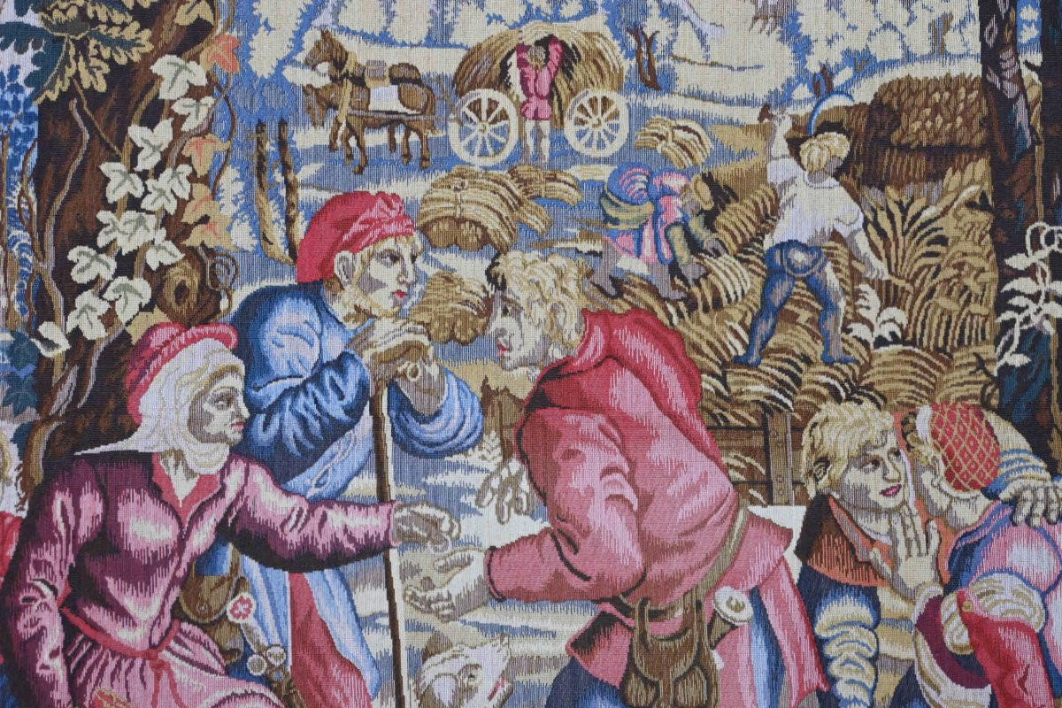 Tapisserie Jacquard – "Le Mois de Juin : Les Fenaisons" – D'après Guillaume Werniers - N° 1619-photo-4