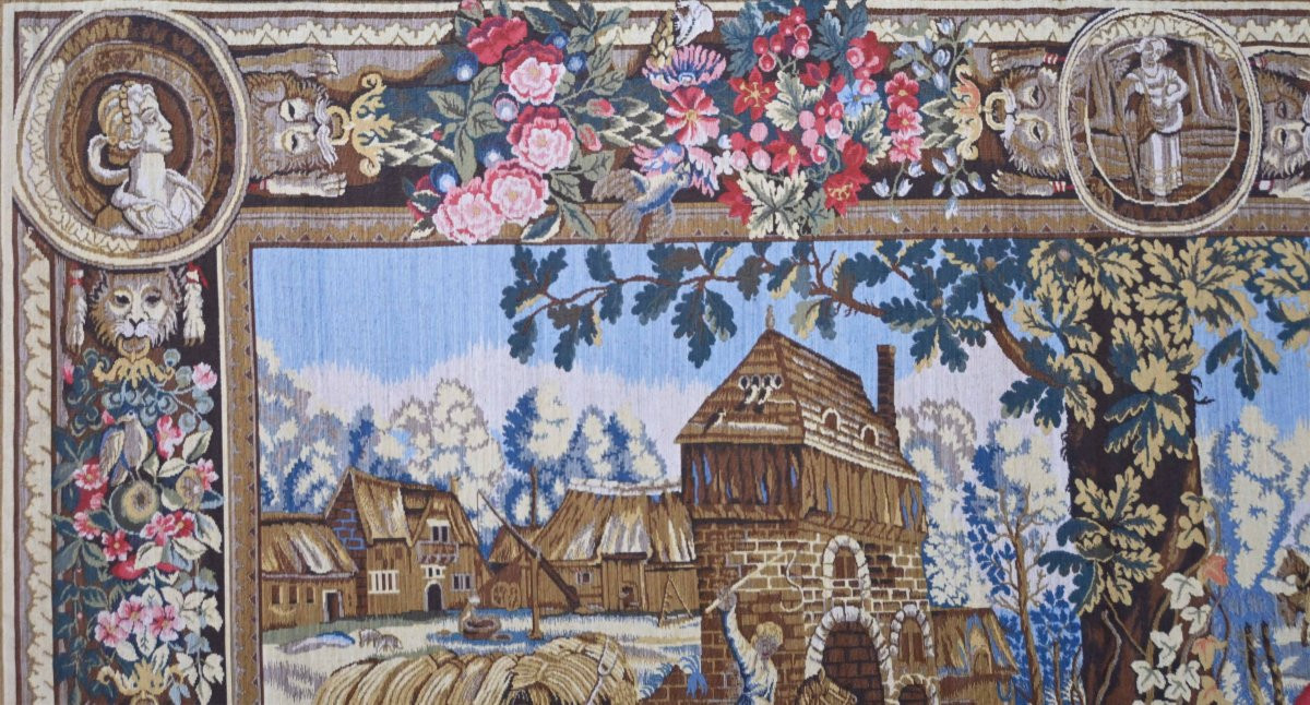Tapisserie Jacquard – "Le Mois de Juin : Les Fenaisons" – D'après Guillaume Werniers - N° 1619-photo-1