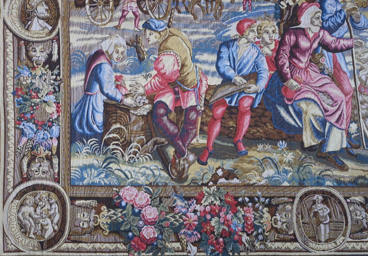 Tapisserie Jacquard – "Le Mois de Juin : Les Fenaisons" – D'après Guillaume Werniers - N° 1619-photo-2