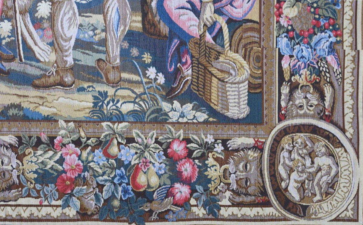 Tapisserie Jacquard – "Le Mois de Juin : Les Fenaisons" – D'après Guillaume Werniers - N° 1619-photo-3