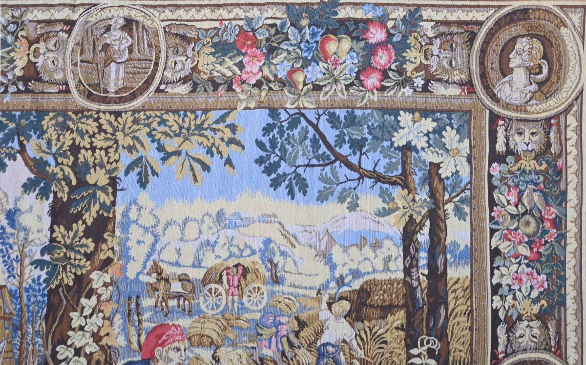 Tapisserie Jacquard – "Le Mois de Juin : Les Fenaisons" – D'après Guillaume Werniers - N° 1619-photo-4