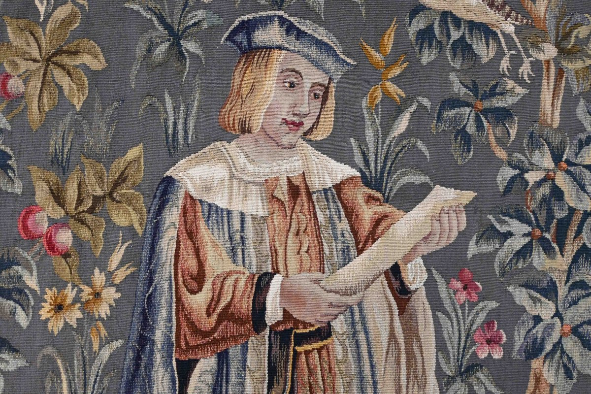 Medieval Tapestry From The Aubusson Manufacture, 19th Century – 173l×203hcm - No. 1622-photo-4
