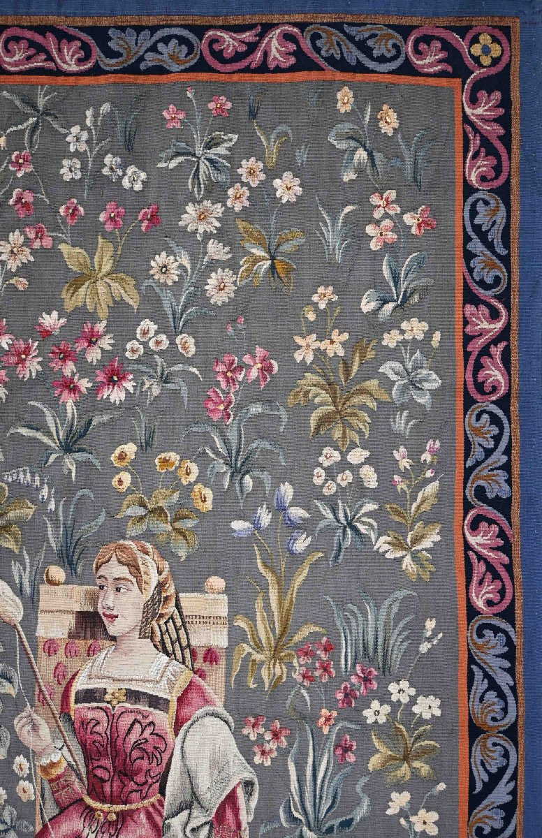 Medieval Tapestry From The Aubusson Manufacture, 19th Century – 173l×203hcm - No. 1622-photo-3