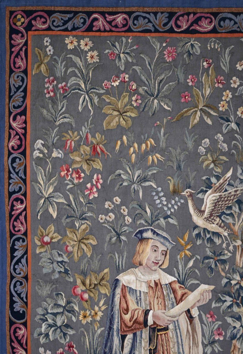 Medieval Tapestry From The Aubusson Manufacture, 19th Century – 173l×203hcm - No. 1622-photo-4