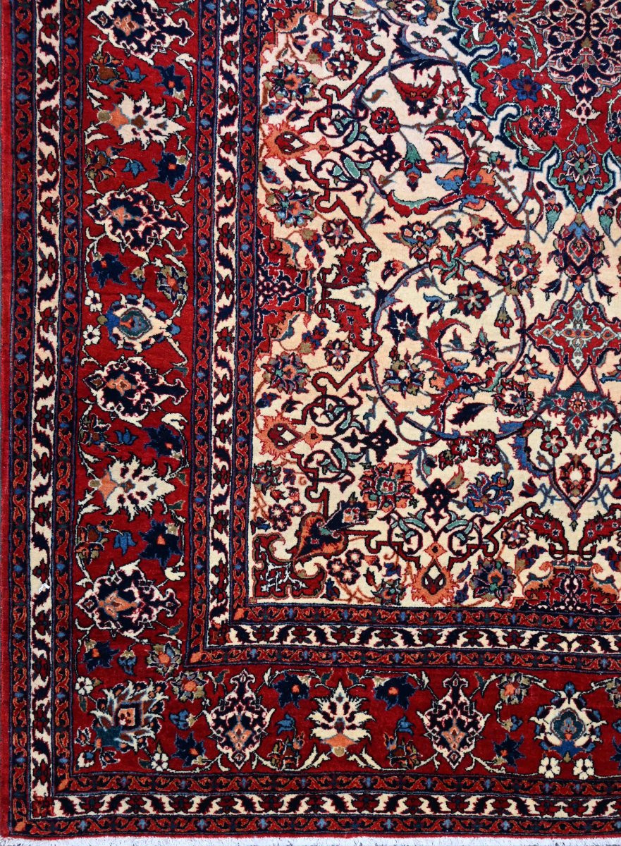 Tapis persan extrêmement fin, Isfahan (Iran), époque du Shah - Circa 1920 - 235x156 - N° 1602-photo-2