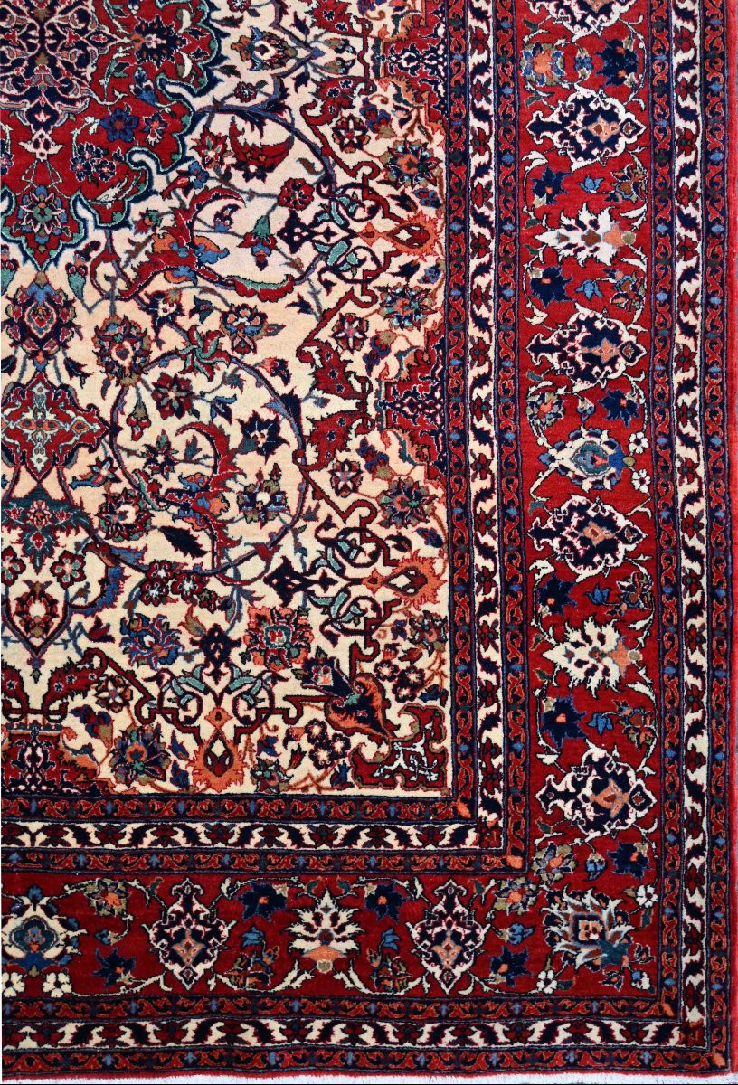 Tapis persan extrêmement fin, Isfahan (Iran), époque du Shah - Circa 1920 - 235x156 - N° 1602-photo-3