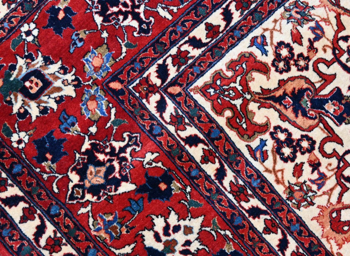 Tapis persan extrêmement fin, Isfahan (Iran), époque du Shah - Circa 1920 - 235x156 - N° 1602-photo-3