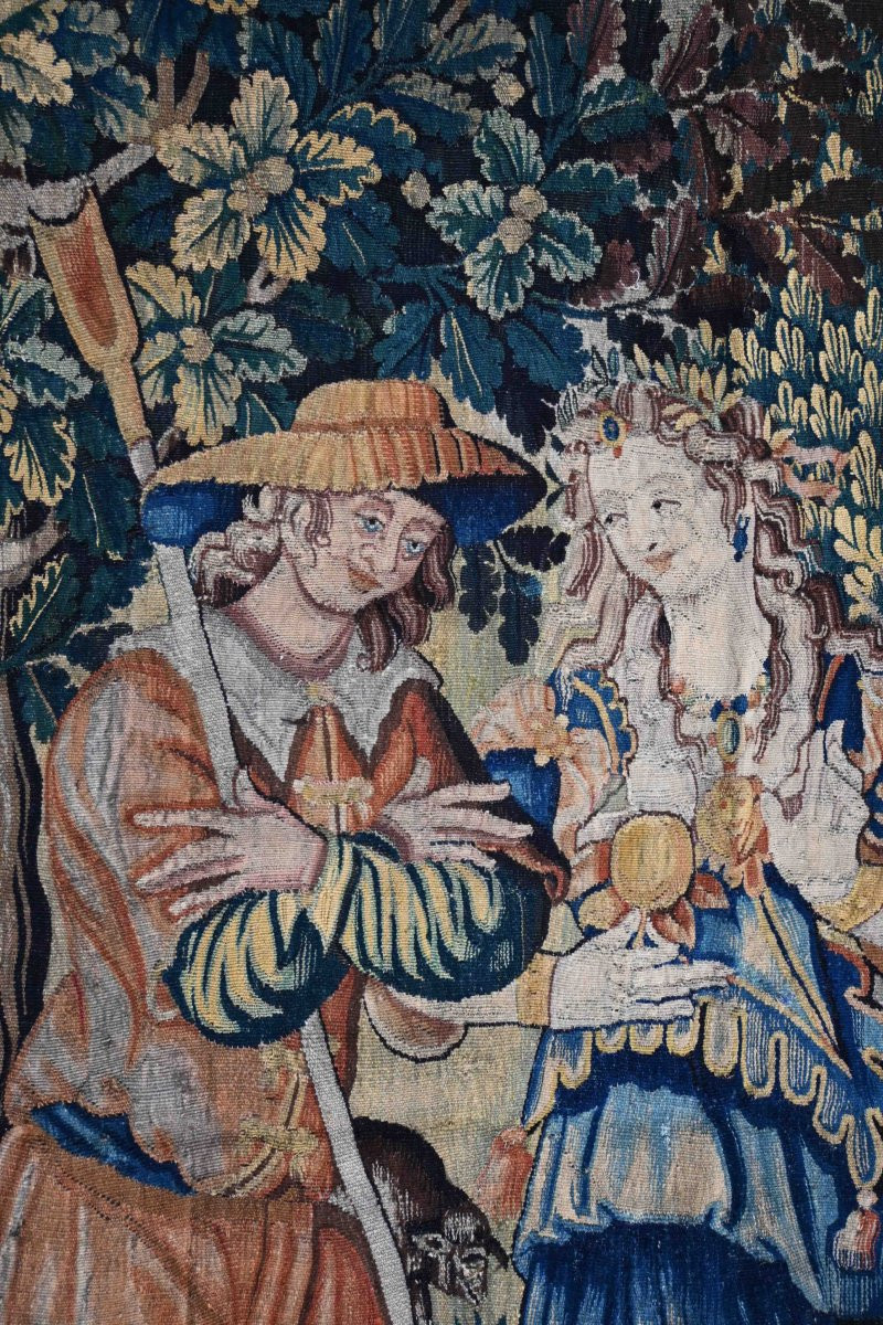 Tapisserie de la manufacture des Flandres XVII ème siècle  – Jugement de Pâris - N° 1618-photo-4