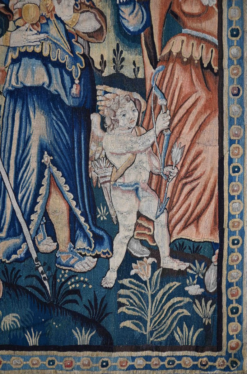 Tapisserie de la manufacture des Flandres XVII ème siècle  – Jugement de Pâris - N° 1618-photo-2