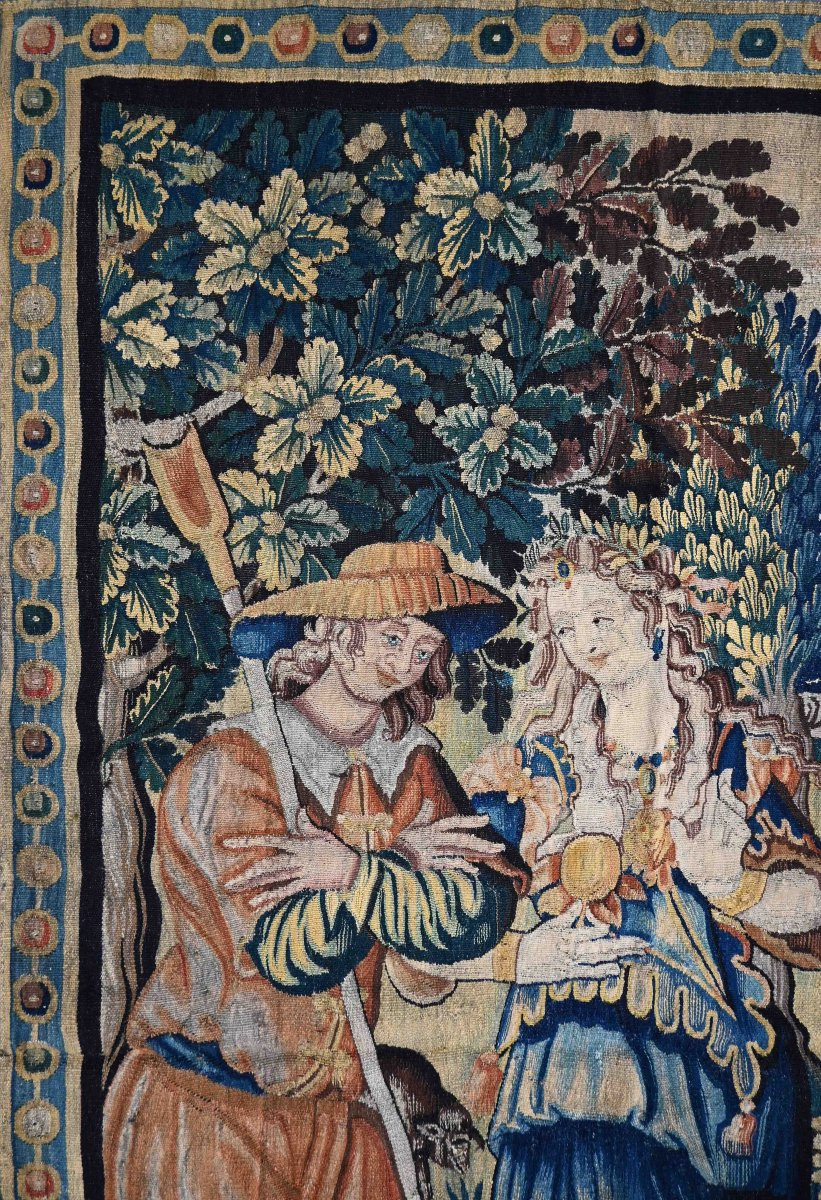 Tapisserie de la manufacture des Flandres XVII ème siècle  – Jugement de Pâris - N° 1618-photo-4