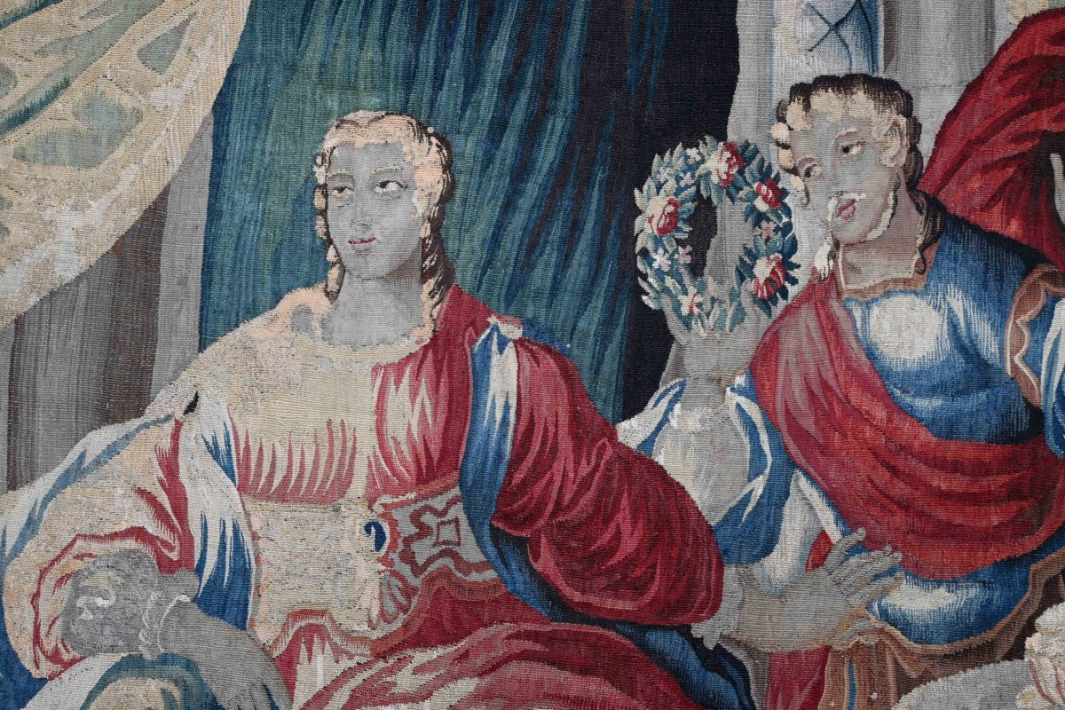 Tapestry, Royal Aubusson Manufactory, 18th Century - Homage To Psyche After Isaac Moillon - No. 1613 -photo-2