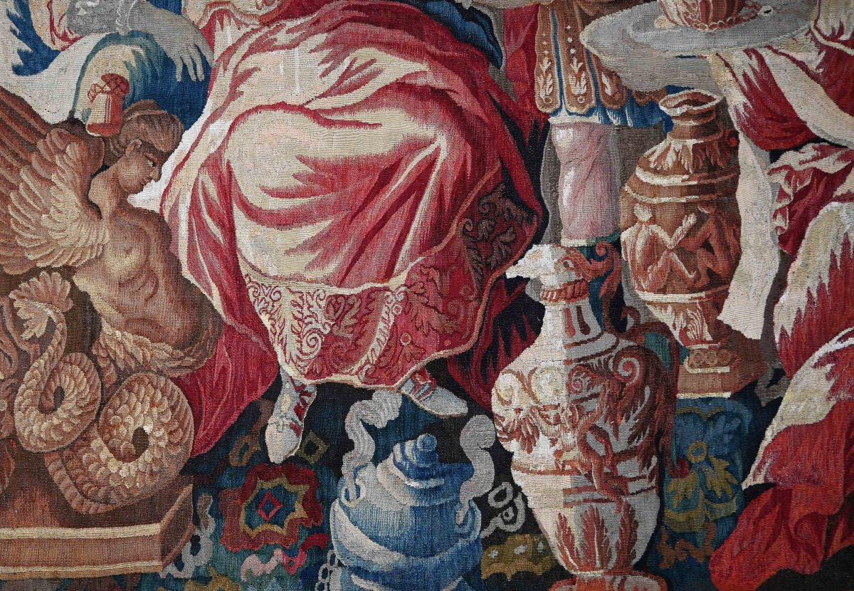 Tapestry, Royal Aubusson Manufactory, 18th Century - Homage To Psyche After Isaac Moillon - No. 1613 -photo-1