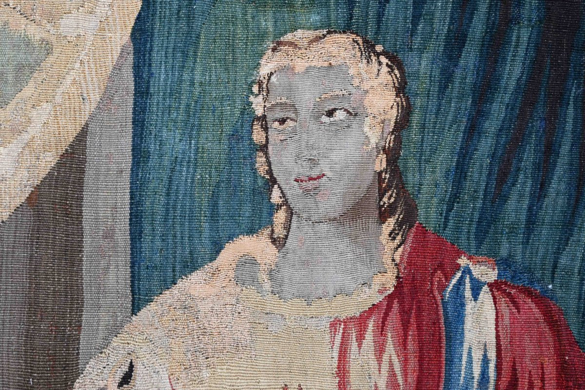 Tapestry, Royal Aubusson Manufactory, 18th Century - Homage To Psyche After Isaac Moillon - No. 1613 -photo-5