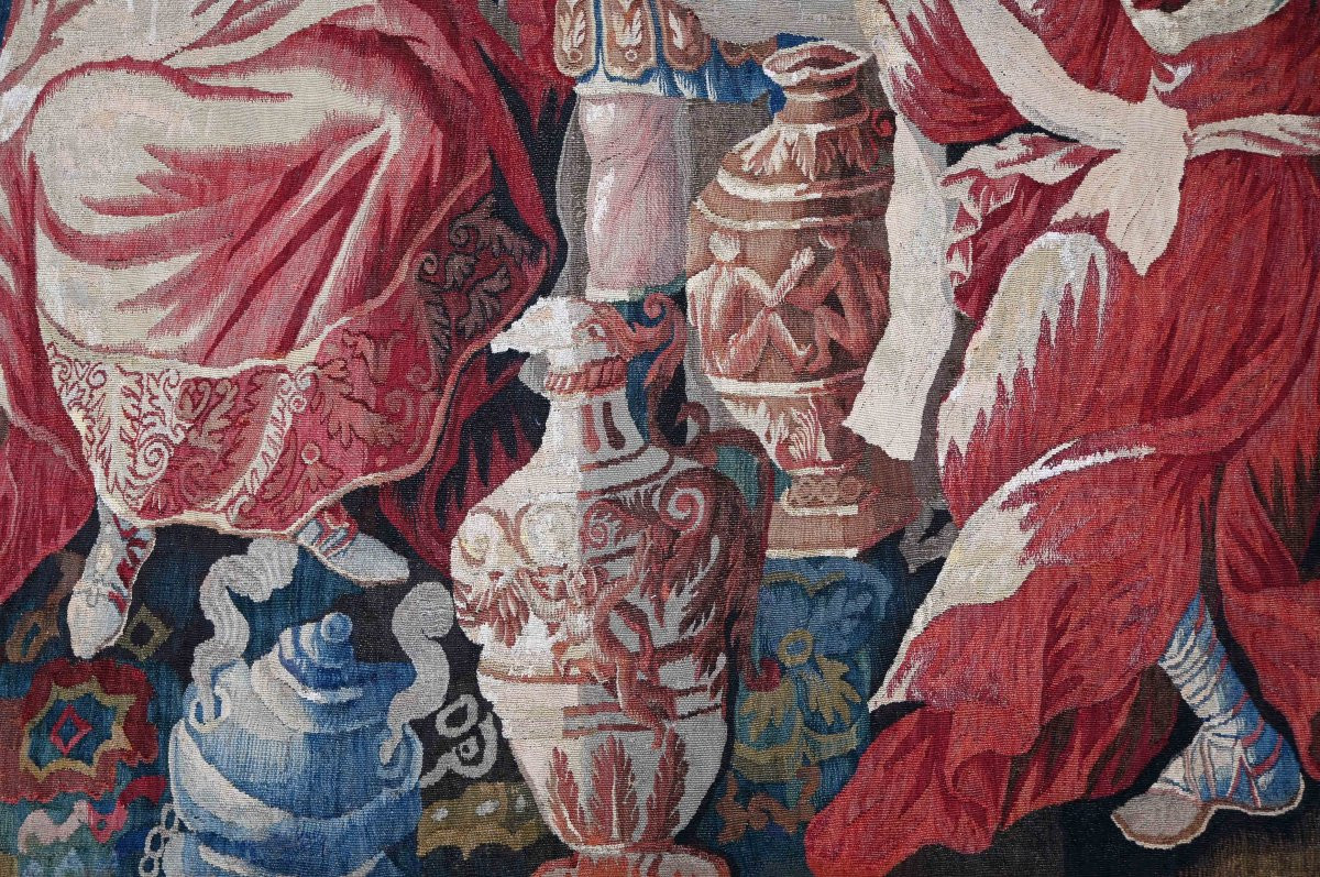 Tapestry, Royal Aubusson Manufactory, 18th Century - Homage To Psyche After Isaac Moillon - No. 1613 -photo-6