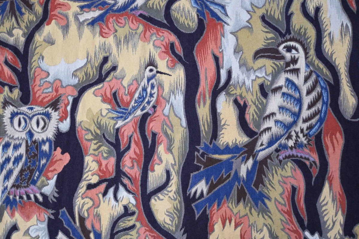 Aubusson Tapestry, Pinton Frères – Birds In The Forest, Elie Grekoff – Bolduc, N° 1634-photo-2