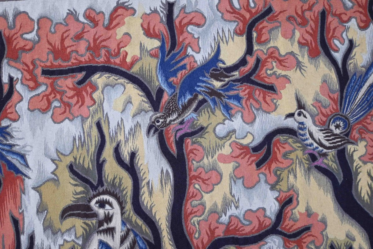 Aubusson Tapestry, Pinton Frères – Birds In The Forest, Elie Grekoff – Bolduc, N° 1634-photo-4