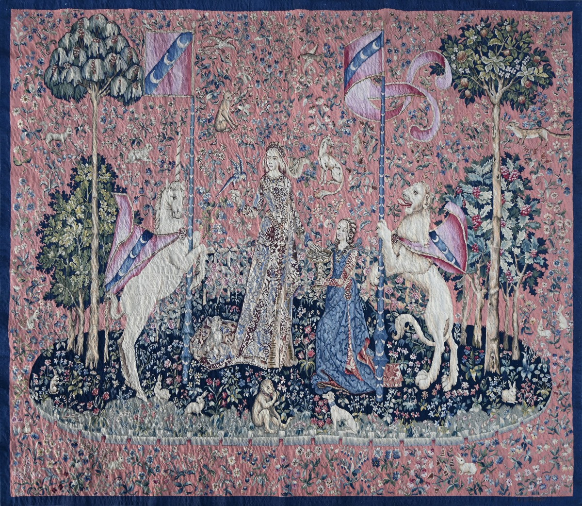Aubusson Tapestry, Pierre Legoueix Workshop - Taste, The Lady And The Unicorn - No. 1364