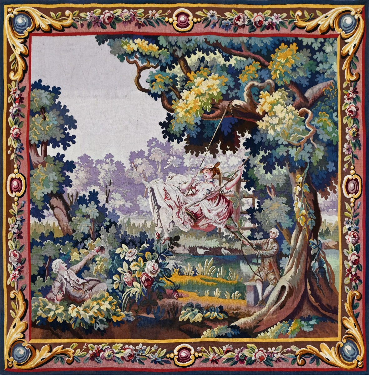 Tapisserie de la Manufacture Aubusson XIX ème siècle d'après Jean-Honoré Fragonard - N° 1451