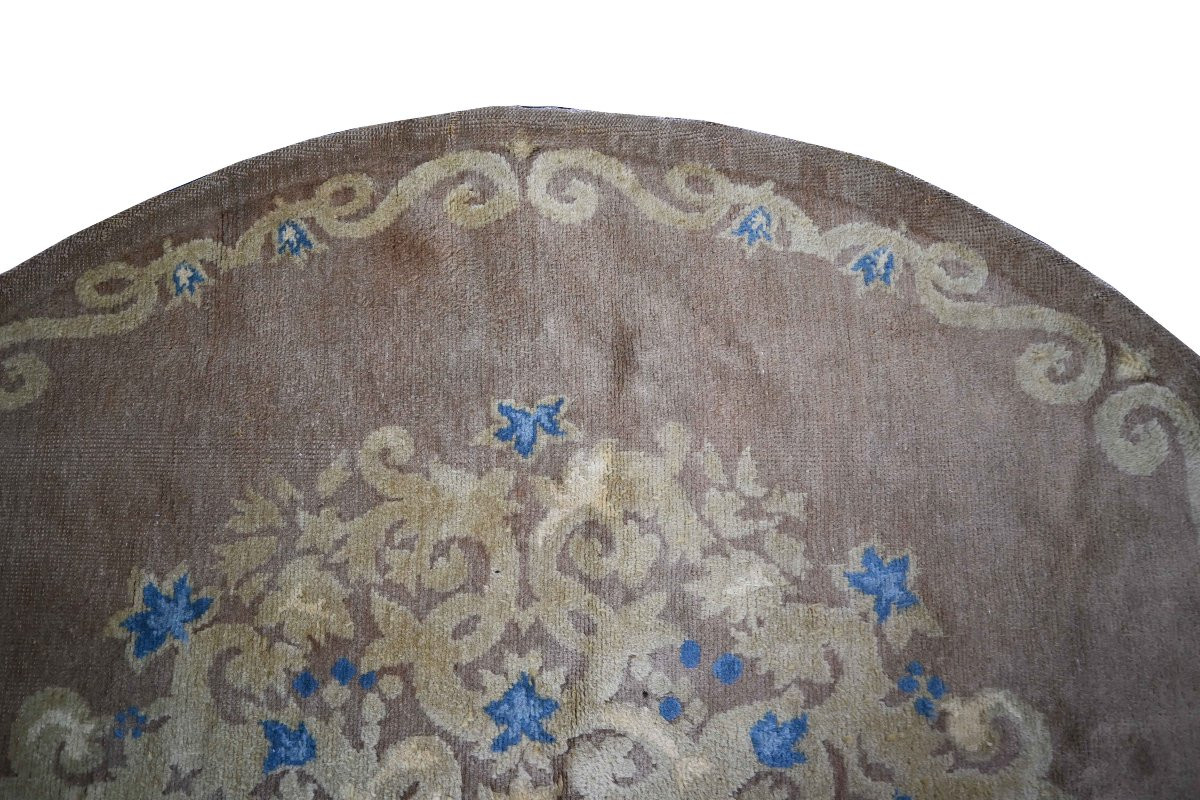 Rug Signed By The Jules Leleu Company – Art Deco, Circa 1950 – Diameter 2.45m – No. 1625-photo-1