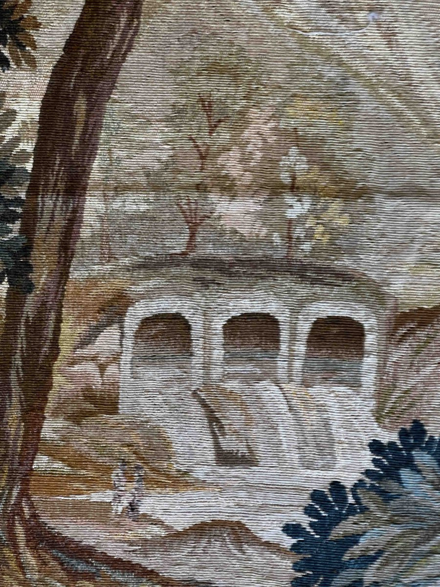 Tapisserie à scène galante, Manufacture d’Aubusson, XIXᵉ siècle – 2,05 × 1,45 m – N° 1008-photo-4