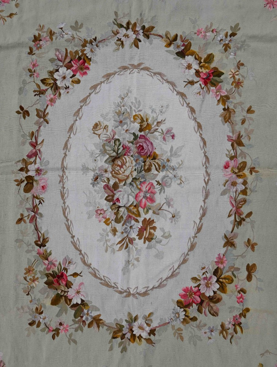 Tapis Napoleon III de la Manufacture Aubusson XIXe ciècle - 1m90x1m60 - N° 1241-photo-4