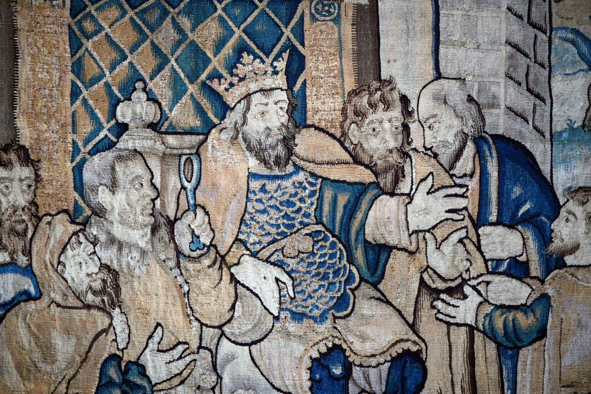 Tapestry From The Flanders Manufactory, 17th Century, David Presented To King Saul - No. 1590-photo-4