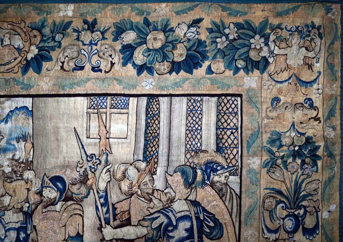 Tapestry From The Flanders Manufactory, 17th Century, David Presented To King Saul - No. 1590-photo-3