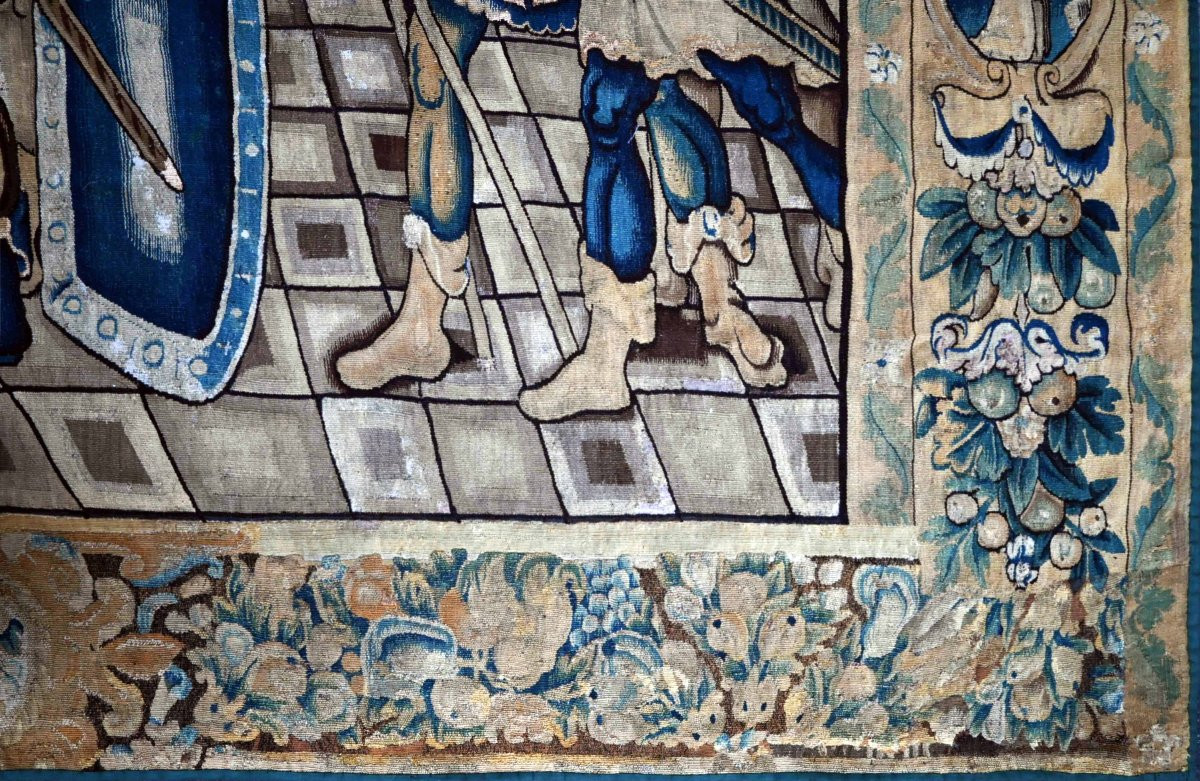 Tapestry From The Flanders Manufactory, 17th Century, David Presented To King Saul - No. 1590-photo-4