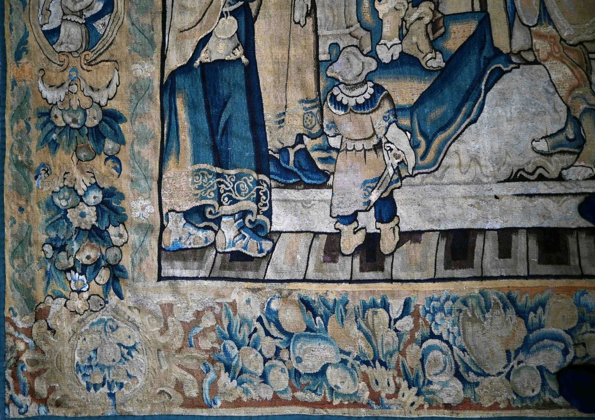 Tapestry From The Flanders Manufactory, 17th Century, David Presented To King Saul - No. 1590-photo-5