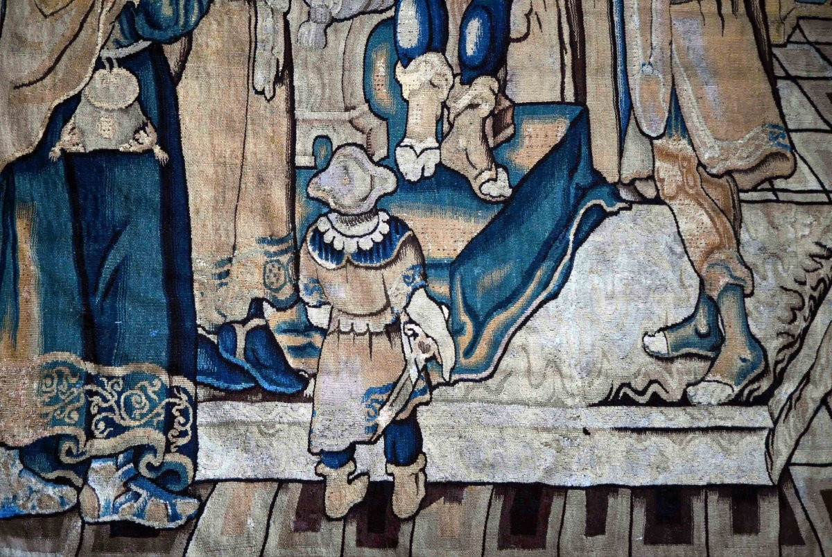 Tapestry From The Flanders Manufactory, 17th Century, David Presented To King Saul - No. 1590-photo-6