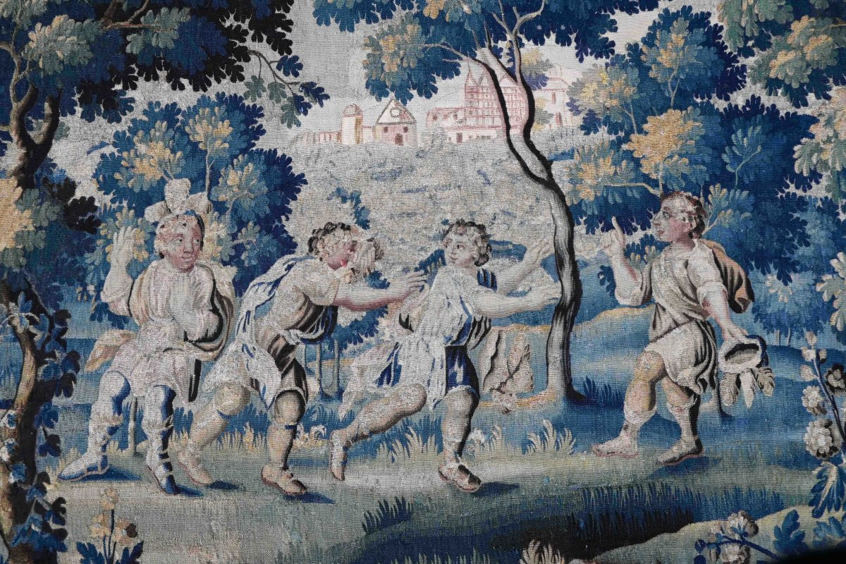 Children's Games - Tapestry, Flanders Manufactory, Oudenaarde, 17th Century - No. 1367-photo-4