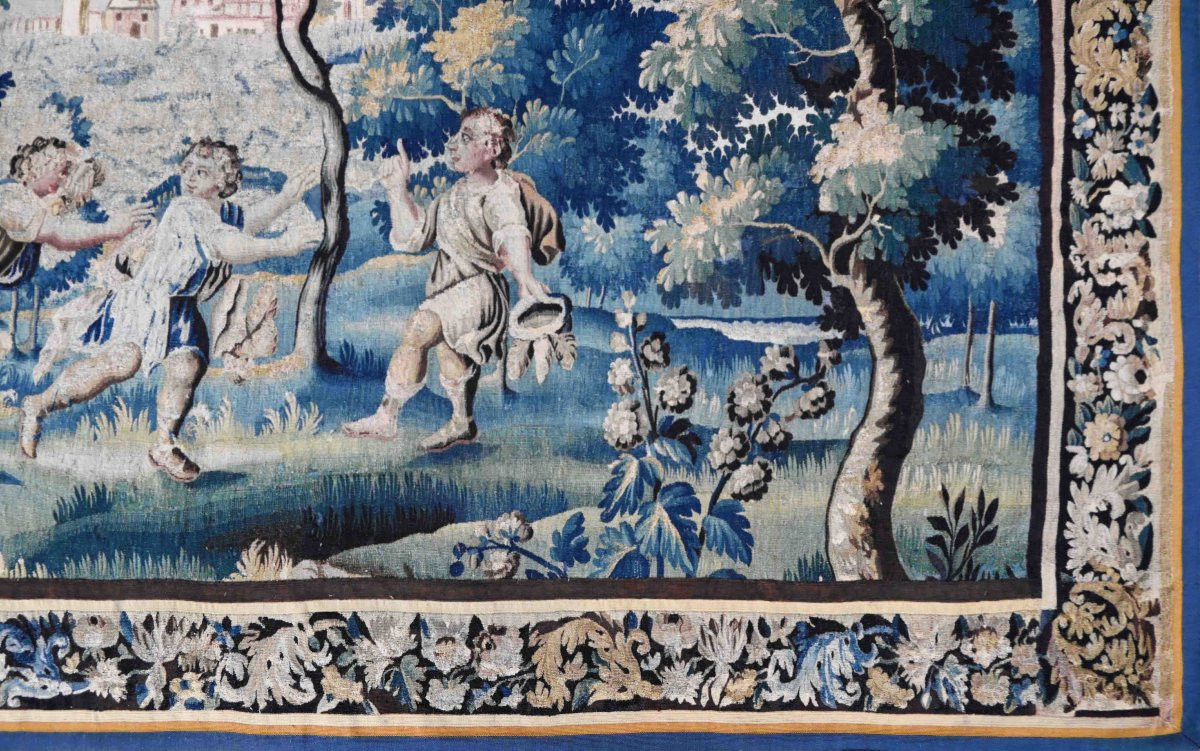 Children's Games - Tapestry, Flanders Manufactory, Oudenaarde, 17th Century - No. 1367-photo-1