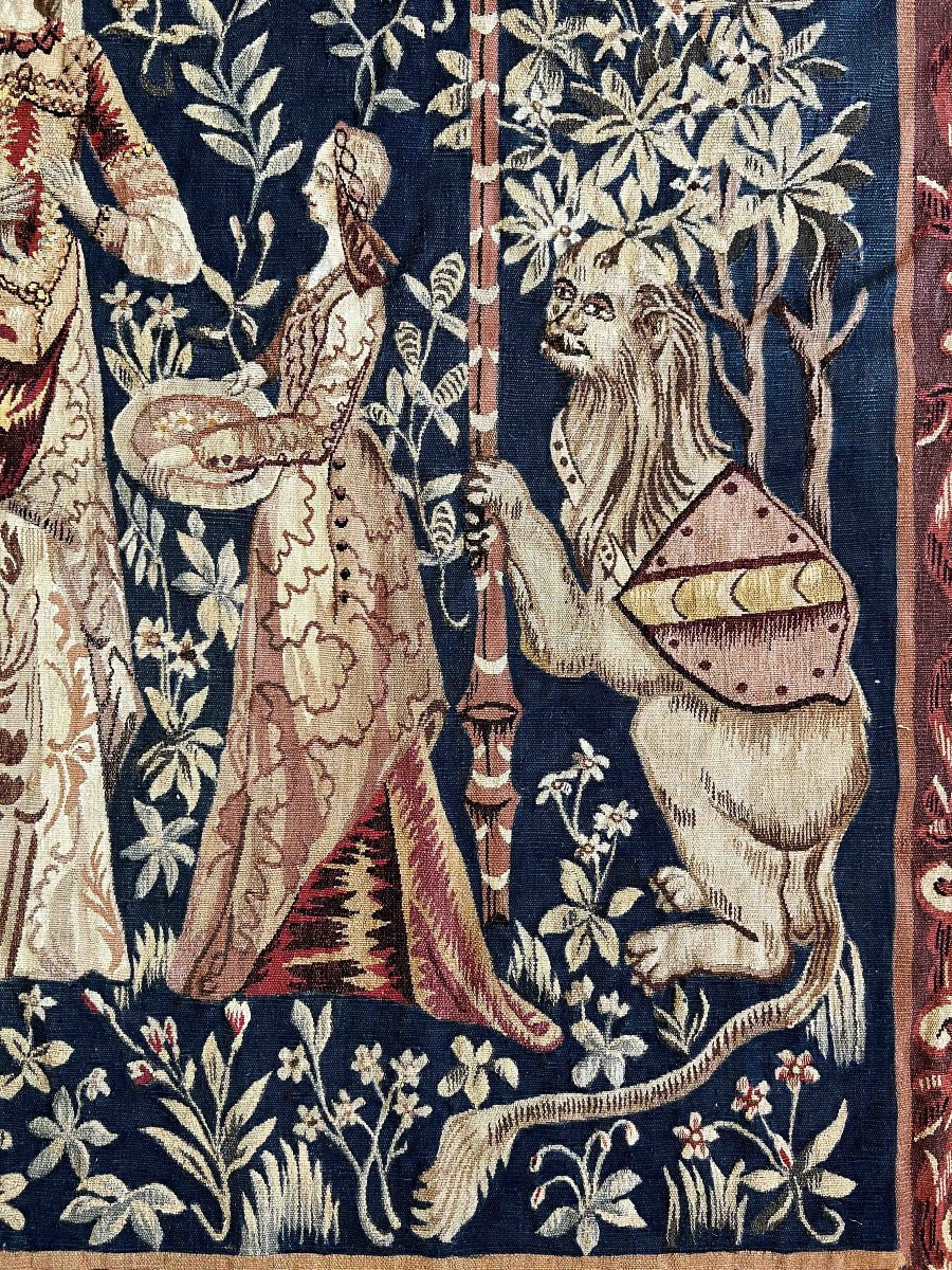 The Sense Of Smell, The Lady And The Unicorn - Tapestry, Aubusson Manufactory, 19th Century - No. 1107-photo-4