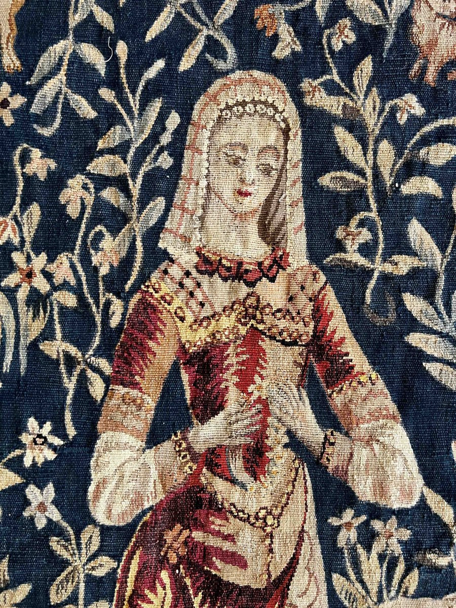 The Sense Of Smell, The Lady And The Unicorn - Tapestry, Aubusson Manufactory, 19th Century - No. 1107-photo-7